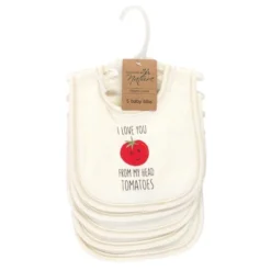 Touched By Nature Baby Organic Cotton Bibs 5pk, Tomatoes, One Size