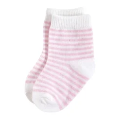 Touched By Nature Baby Girl Organic Cotton Socks, Navy Lt. Pink -Baby GUEST e22b5508 7c95 484b 8de4 025e51a0fee0 1