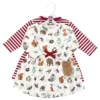 Touched By Nature Girls Organic Cotton Dresses, Woodland Alphabet