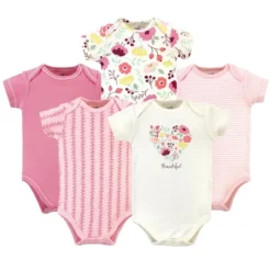 Touched By Nature Baby Girl Organic Cotton Bodysuits 5pk, Botanical -Baby GUEST e3caffc7 9228 43d6 9163 53ca7fd473f8