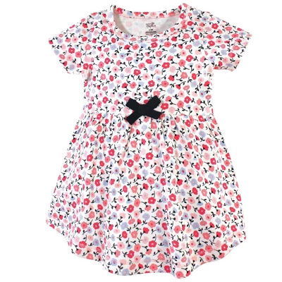 Touched By Nature Baby And Toddler Girl Organic Cotton Short-Sleeve Dresses 2pk, Ditsy Floral 2 Touched By Nature Baby And Toddler Girl Organic Cotton Short-Sleeve Dresses 2pk, Ditsy Floral - Image 2