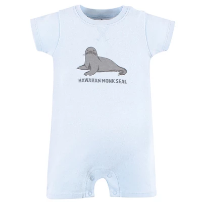 Touched By Nature Unisex Baby Organic Cotton Rompers, Endangered Seal 2 Touched By Nature Unisex Baby Organic Cotton Rompers, Endangered Seal - Image 2