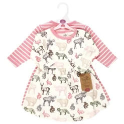 Touched By Nature Girls Organic Cotton Dresses, Woodland