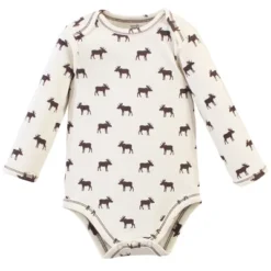 Touched By Nature Baby Boy Organic Cotton Long-Sleeve Bodysuits 5pk, Moose -Baby GUEST ed571535 27a4 45ca b8da 877ee5c8c8e7
