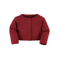 Touched By Nature Infant And Toddler Girl Organic Cotton Dress And Cardigan, Red Winter Folk -Baby GUEST f4480502 5e32 461b 87f6 f440751f5134