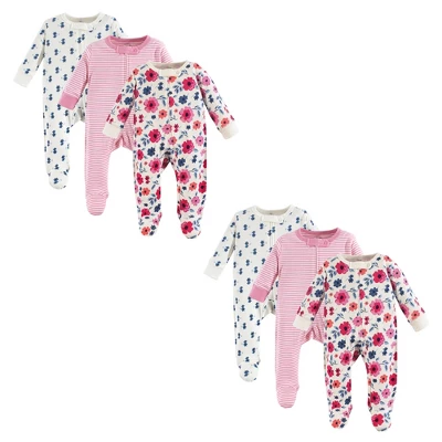 Touched By Nature Infant Girl Organic Cotton Sleep And Play, Garden Floral 6-Piece 3 Touched By Nature Infant Girl Organic Cotton Sleep And Play, Garden Floral 6-Piece - Image 3