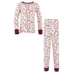 Touched By Nature Toddler And Kids Girl Organic Cotton Tight-Fit Pajama Set, Berry Branch -Baby GUEST f678aeb9 a1a5 4540 b43e 1ccef76abedf 1