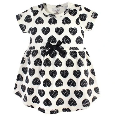 Touched By Nature Baby And Toddler Girl Organic Cotton Dress And Cardigan 2pc Set, Heart 3 Touched By Nature Baby And Toddler Girl Organic Cotton Dress And Cardigan 2pc Set, Heart - Image 3