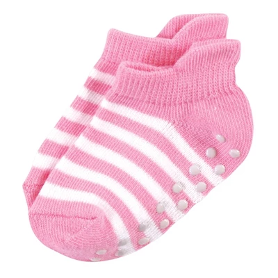 Touched By Nature Baby And Toddler Girl Organic Cotton Socks With Non-Skid Gripper For Fall Resistance, Pink Black 8 Touched By Nature Baby And Toddler Girl Organic Cotton Socks With Non-Skid Gripper For Fall Resistance, Pink Black - Image 8
