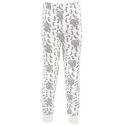 Touched By Nature Toddler And Kids Boy Organic Cotton Tight-Fit Pajama Set, Blue Elephant