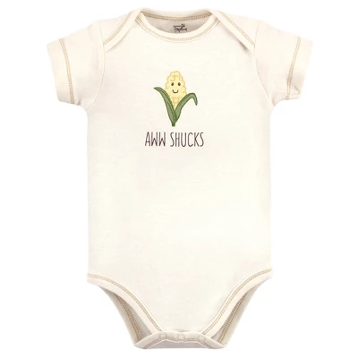 Touched By Nature Organic Cotton Bodysuits 5pk, Corn 5 Touched By Nature Organic Cotton Bodysuits 5pk, Corn - Image 5