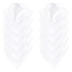 Touched By Nature Baby Organic Cotton Bandana Bibs 10pk, White, One Size