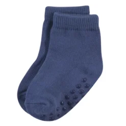 Touched By Nature Baby And Toddler Boy Organic Cotton Socks With Non-Skid Gripper For Fall Resistance, Blue -Baby GUEST fbee3794 7ff1 44cd bc1c d044d8cb4e34