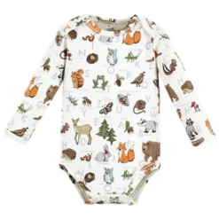 Touched By Nature Infant Girl Organic Cotton Long-Sleeve Bodysuits, Girl Woodland Alphabet 5-Pack -Baby GUEST fbf66c93 160e 4b91 b7d2 c06e9299b396