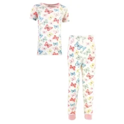Touched By Nature Baby Girl Organic Cotton Tight-Fit Pajama Set, Butterflies -Baby GUEST fd488cbf 30d3 4142 9348 b6f7a83048ab