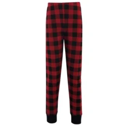 Touched By Nature Baby, Toddler And Kids Unisex Organic Cotton Tight-Fit Pajama Set, Buffalo Plaid