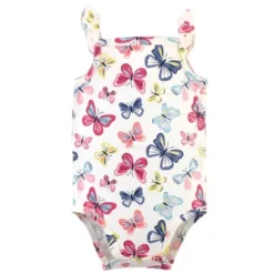 Touched By Nature Baby Girl Organic Cotton Bodysuits 5pk, Bright Butterflies -Baby GUEST fe9792ac f3ab 4a3d a615 98c0cad155ff