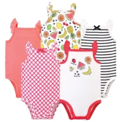 Touched By Nature Baby Girl Organic Cotton Bodysuits 5pk, Fruit -Baby GUEST ff95bffc 1d2e 4145 87e1 4b48760c842e